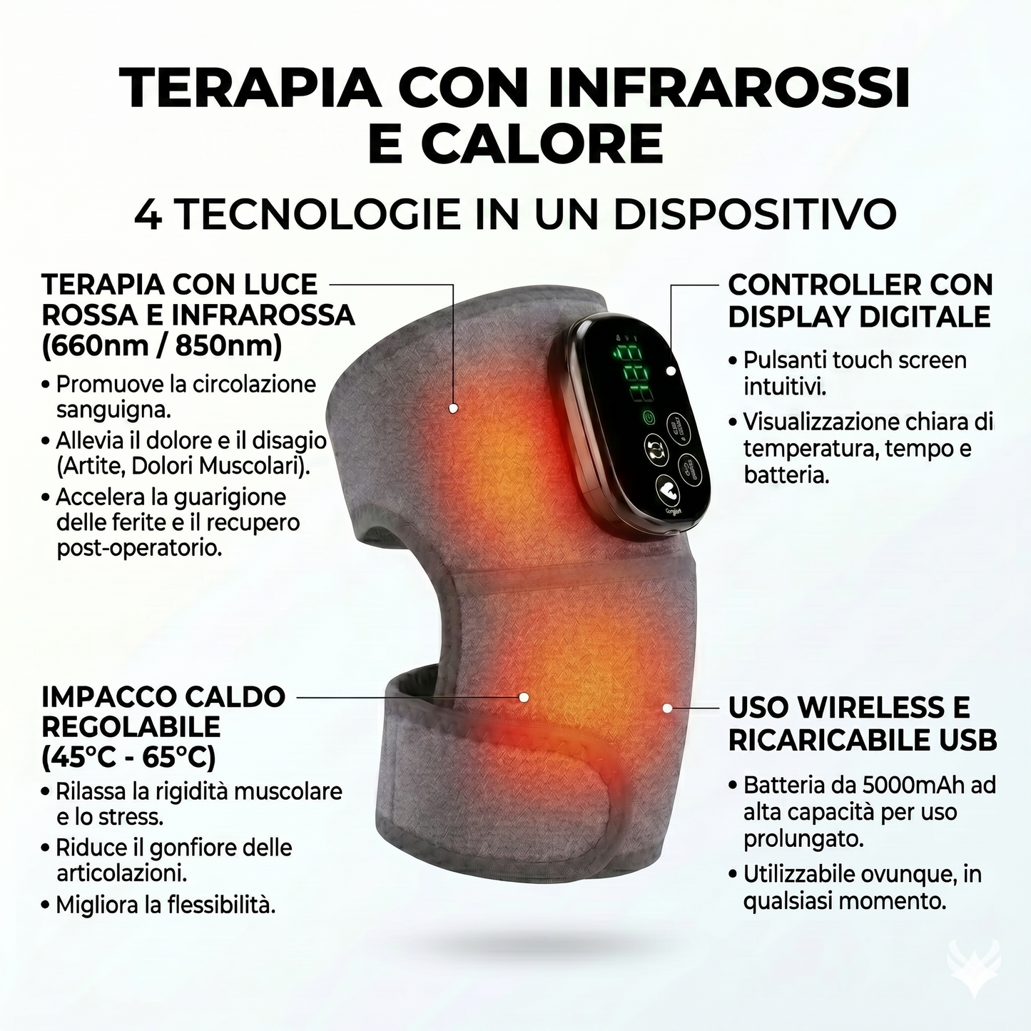 LumiPulse Pro™ — Dispositivo Laser a Infrarossi per Spalla, Gomito e Ginocchio